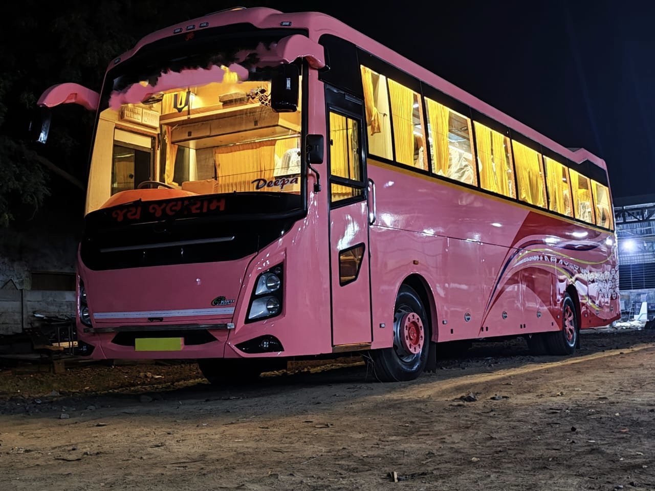 Pink Bus Side